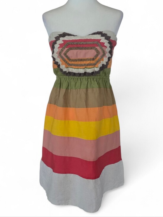 Judith March Dresses & Skirts - Judith March Colorblock Strapless Summer Mini Dress